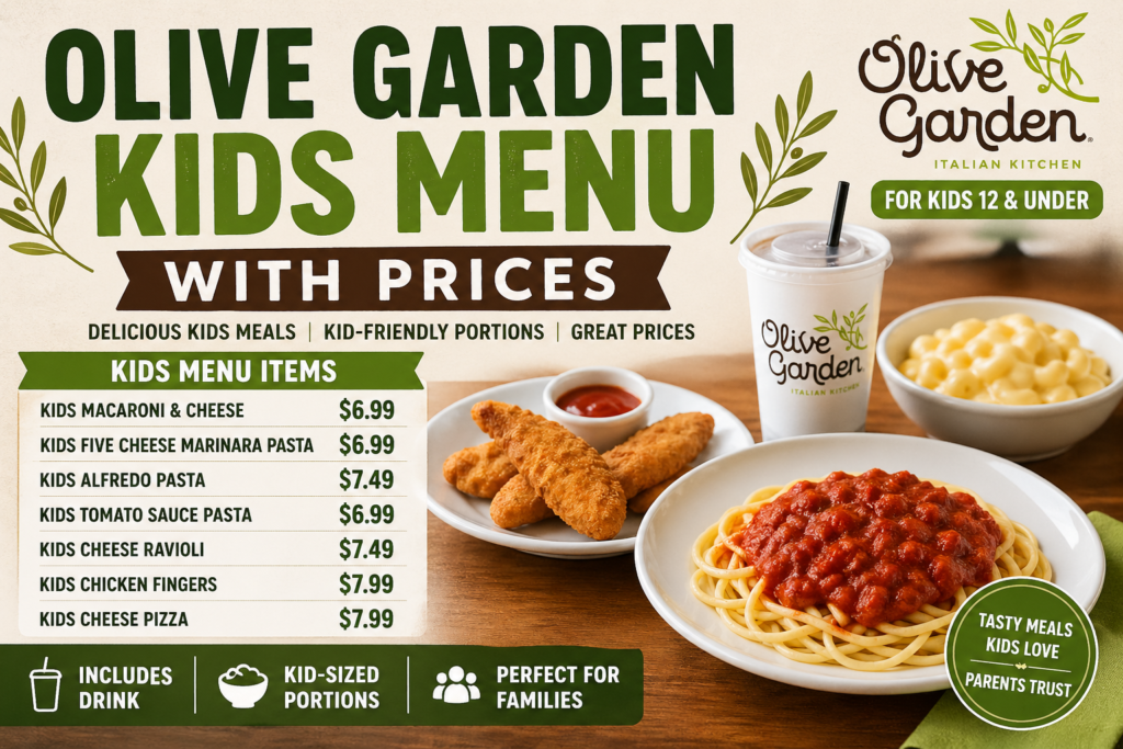 Olive Garden Kids Menu With Prices